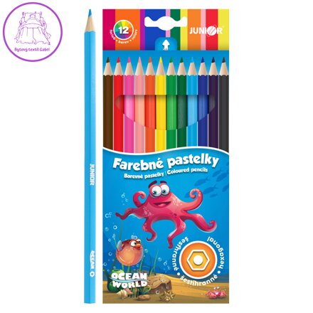 Pastelky JUNIOR šestihranné 12 ks