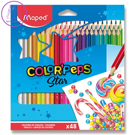 Pastelky trojhranné MAPED "COLOR`PEPS", 48 ks
