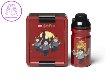 LEGO Harry Potter svačinový set (láhev a box) - Nebelvír