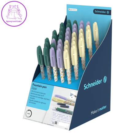 Prezentační stojan Plnicí pero Schneider Zippi 40 ks - modrá náplň