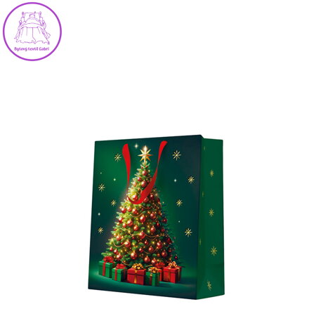 Dárková taška stredne velká - Classic Christmas tree 20x10x25 cm