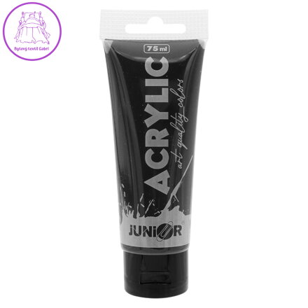 Akrylová barva JUNIOR 75 ml - černá/black