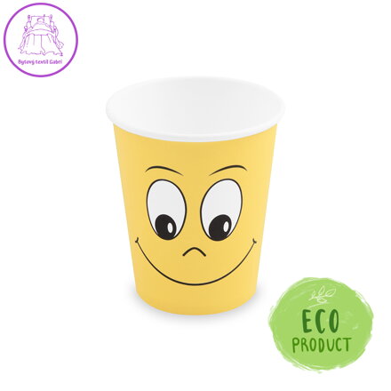 Pohárky bílé 0,2 l Smile 10ks