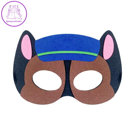 Maska na obličej Pes (policejní hlídka) 18 x 12 cm