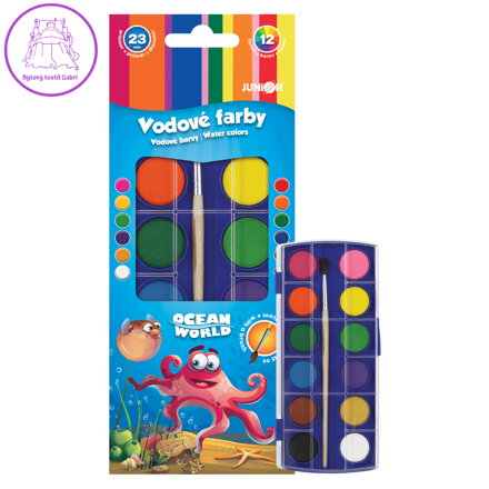 Barvy vodové Ocean World  23 mm / 12 barev