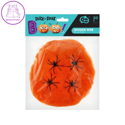Dekorace Halloween - pavučina oranžová 20 g
