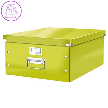 Archivačná krabica, A3, lakový lesk, LEITZ "Click&Store", zelená
