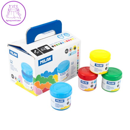 Temperové barvy MILAN 40 ml (12 barev) + štětec