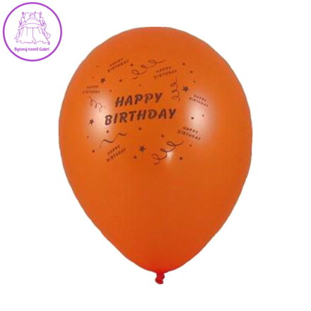 Balón M 25 cm, Happy Birthday / 10 ks /