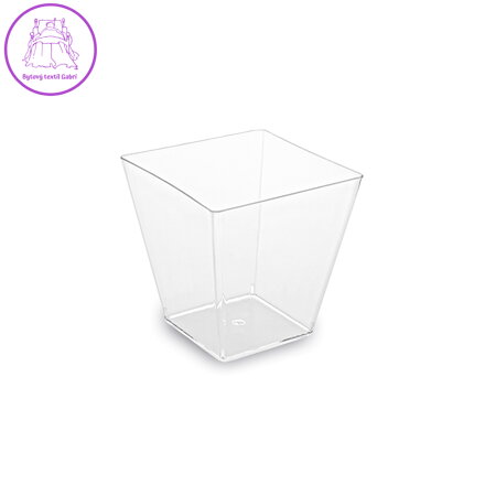 Pohárek Finger Food hranatý, čirý 5,0x5,0x4,5 cm-60ml / 50ks /
