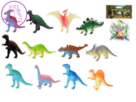 Dinosaurus 4-8cm 12druhů 12ks v sáčku