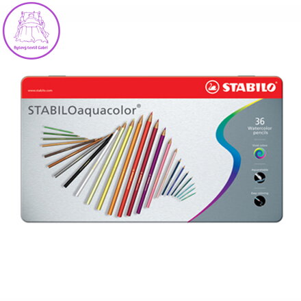 Pastelky akvarelové STABILO aquacolor, kovové balení, 36 ks různých barev