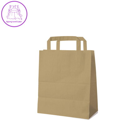 Papírové tašky 18x8x22 cm hnědé / 50ks /
