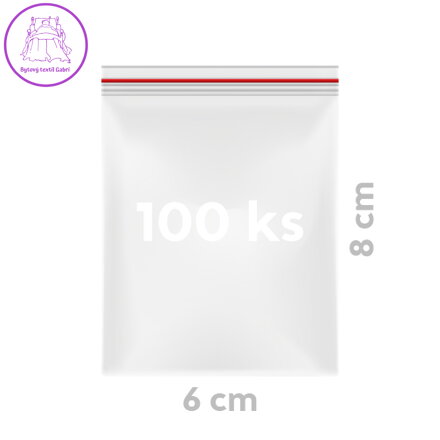 Sáčky rychlouzavírací 6 x 8 cm (100 ks v bal.)