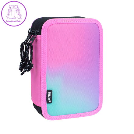 Penál MILAN plný 3-patrový Cut and Paste, růžový