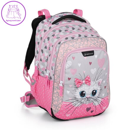Školní batoh BagMaster Lumi 22 A - Pink /Grey