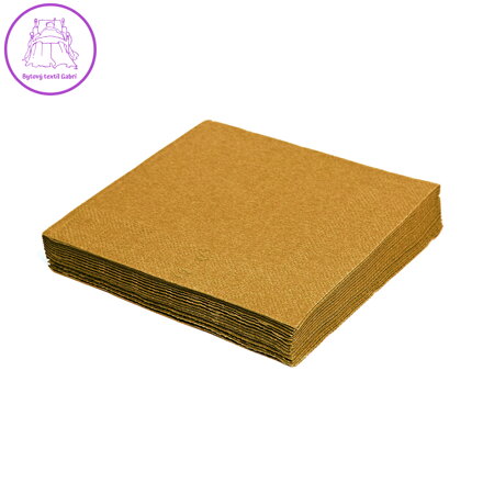 Obrousky 3-vrstvé 33 x 33 cm zlaté