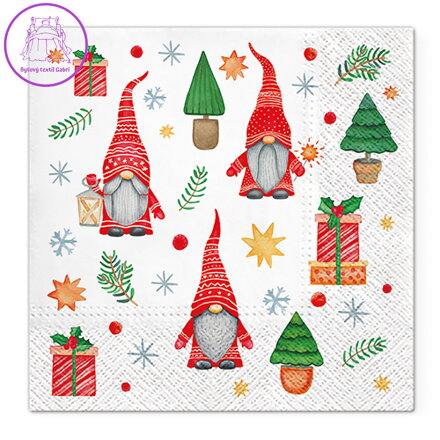 Ubrousky TaT 33x33cm Gnomes and Gifts Ubrousky TaT 33x33cm Gnomes and Gifts