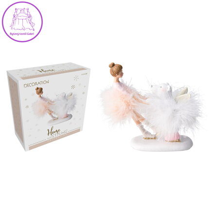 Lední medvěd s andělem 14 cm