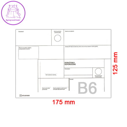 Obálky B6 STRIP 125x175 mm doporučeně, krycí páska