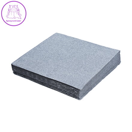 Obrousky 3-vrstvé 33 x 33 cm stříbrné / 20ks /