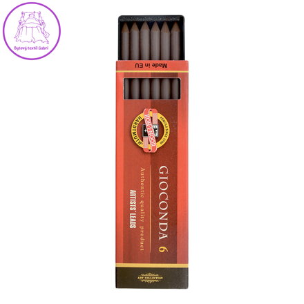 Kresba sépie KOH-I-NOOR - tmavě hnědá 6 ks, 5,6 mm