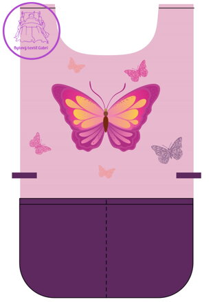 Zástěra pončo Motýl