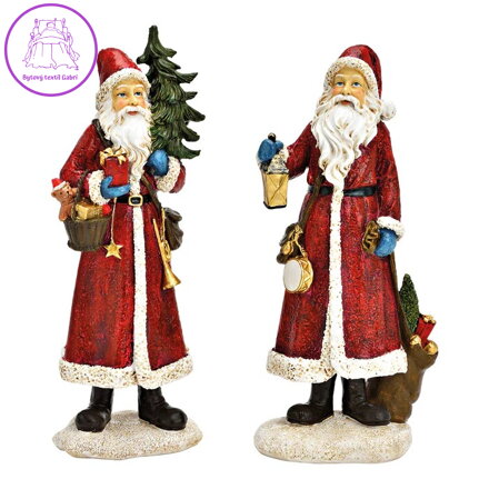 Figurka Mikuláše 27 cm s vánočními dárky (mix 2 designů /cena za 1 ks)