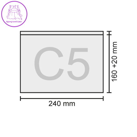 Obálka C5 transportní / průhledná 240 x 160 + 20 mm, bal / 100 ks