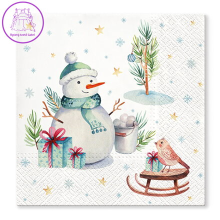 Ubrousky TaT 33x33cm Lovely Snowmann Ubrousky TaT 33x33cm Lovely Snowmann