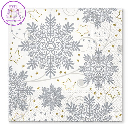 Ubrousky TaT 33x33cm Snowflakes Silver Ubrousky TaT 33x33cm Snowflakes Silver
