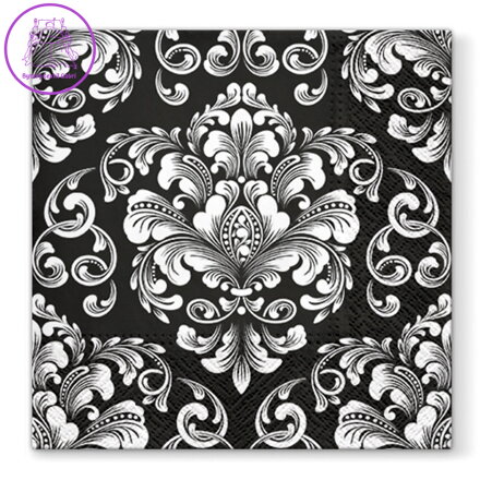 Ubrousky PAW L 33x33cm Beautiful Moments Black