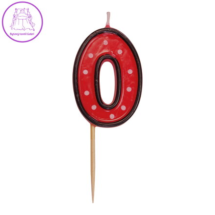 Číslová svíčka na špejli "0" 50mm [1 ks]
