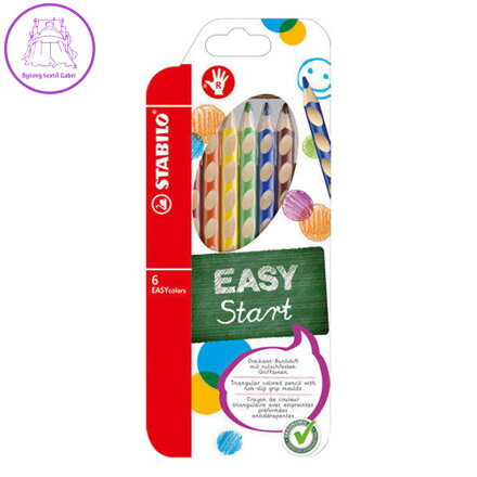 Pastelky trojhranné STABILO EASYcolors pro praváky 6 ks