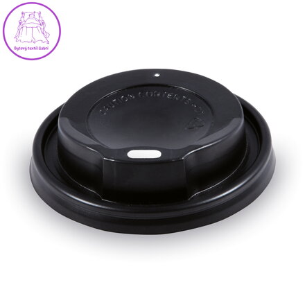 Viečko vypuklé (PS) čierne O80mm [100 ks]