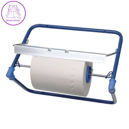 Odvinovač kovový nástěnný pro utěrky v roli, modrý