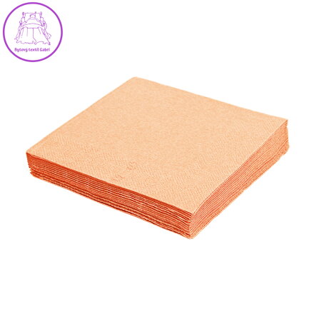 Ubrousky 2-vrstvé 24 x 24 cm apricot 250 ks