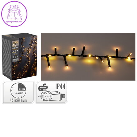 Světelný řetěz 710 LED teplá bílá, délka 10 m, venkovní. použití, 230V, efekt vodopádu