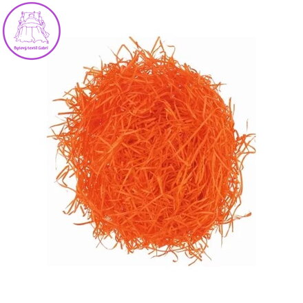 Tráva dekorační papírová 50g - oranžová
