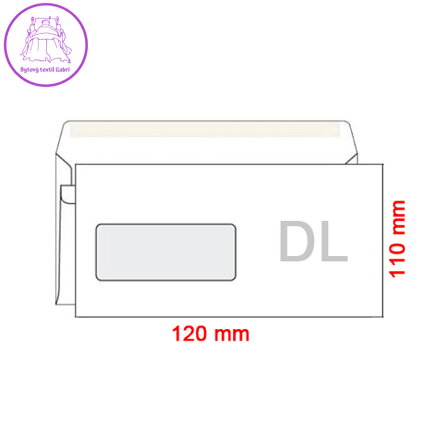 Obálka DL/80 110x120 mm okénko v levo