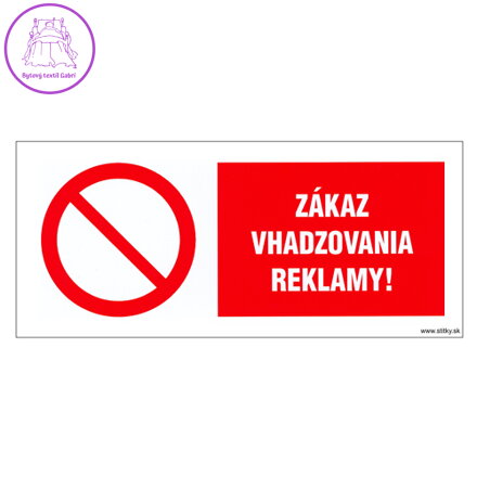 Etikety Info - Zákaz vhadzovania reklamy 262x115 mm