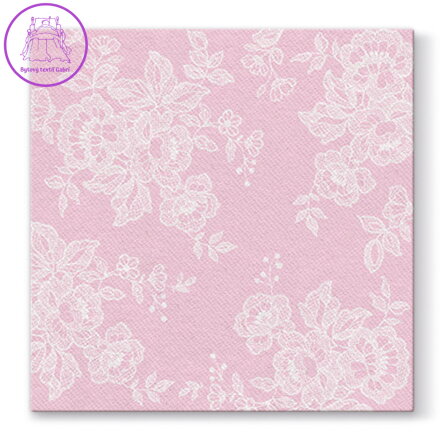 Ubrousky PAW AIRLAID L 40x40cm Soft Lace Rosa