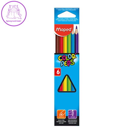 Pastelky MAPED "COLOR'PEPS", 6 ks