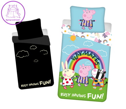 Jerry Fabrics Povlečení Peppa Pig PEP125 svítící efekt 140x200, 70x90 cm
