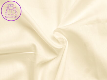 Smetanové saténové prostěradlo 140x230 plachta bez gumy