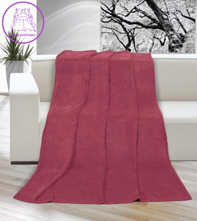 Deka micro jednolůžko 150x200cm vínová