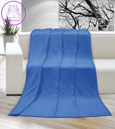 Deka micro jednolůžko 150x200cm modrá