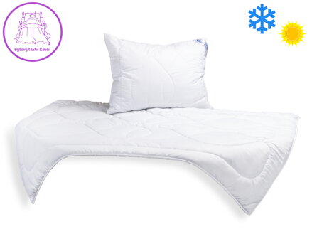 Celoroční SET Luxus Plus, přikrývka 140x200cm 850g + polštář 70x90cm 700g STANDARD zip