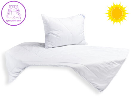Letní SET Luxus Plus, přikrývka 140x200cm 450g + polštář 70x90cm 900g UNICO zip