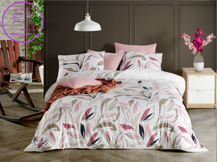 Povlečení francouzské bavlna 200x200,70x90 Carmen pink